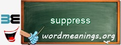 WordMeaning blackboard for suppress